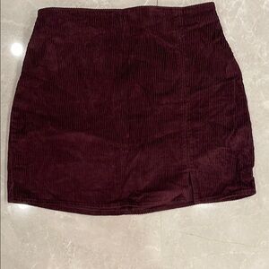 Hollister Corduroy Burgundy Skirt